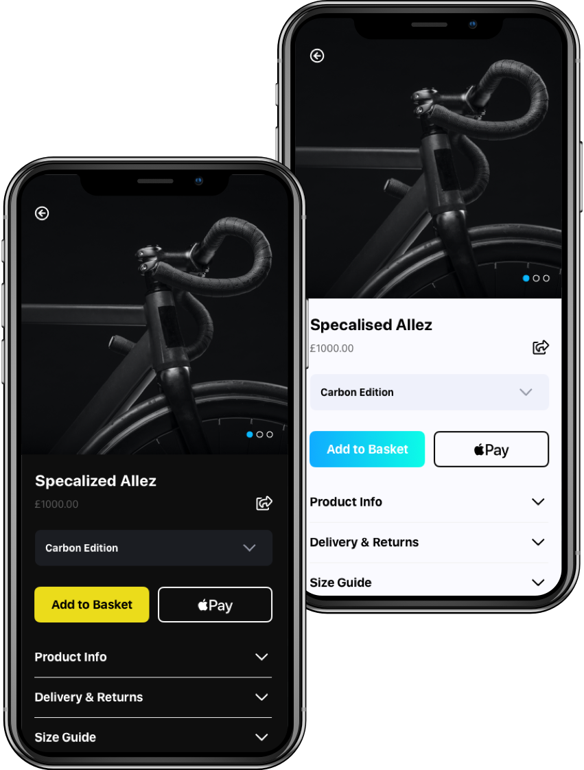 Shopify Mobile App Native Apps Create Your Own Shopify App UK  customise interface branding 